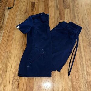 Navy Blue Scrub Set